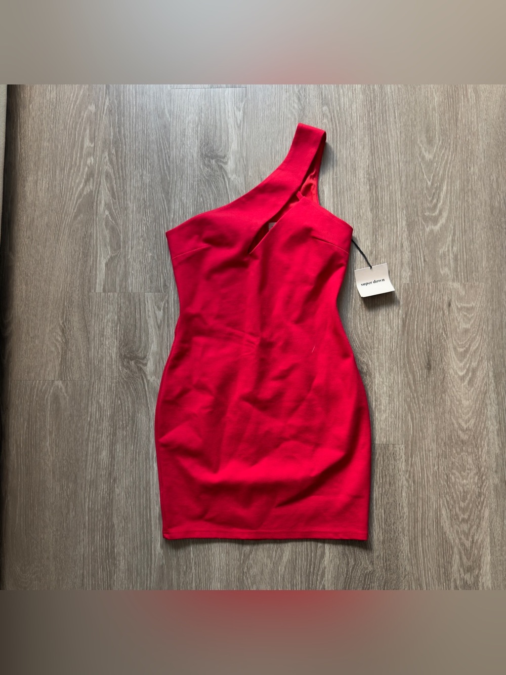 NWT Revolve superdown Nava Asymmetrical Mini Dress in Red